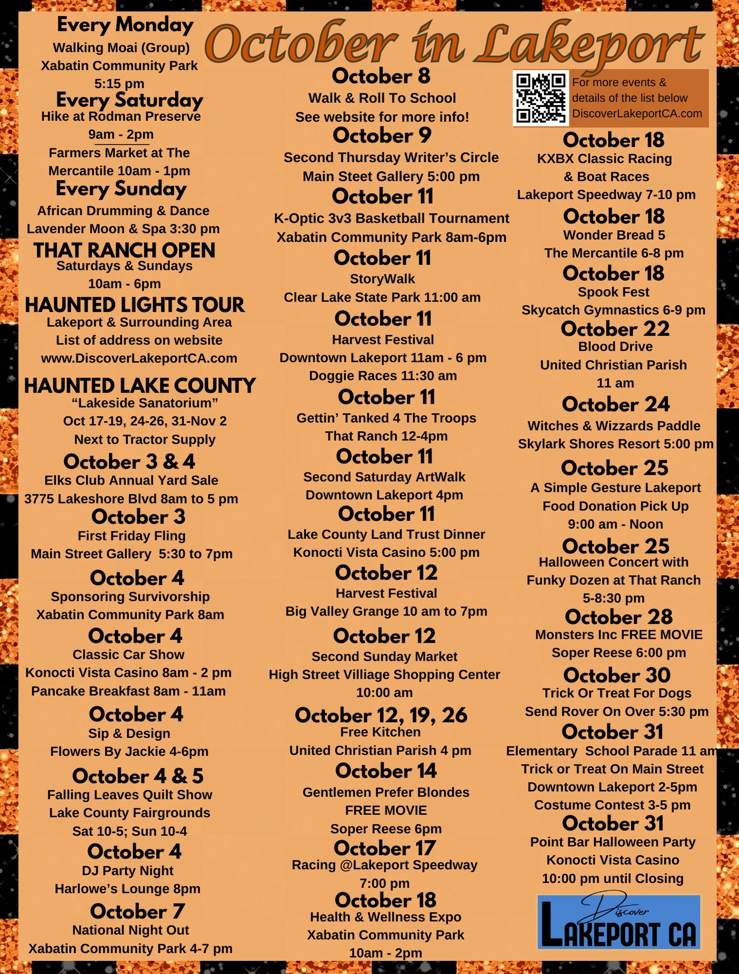 October 2025 Events Poster